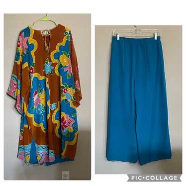 Vintage Oscar De La Renta Kimono with matching pa… - image 1