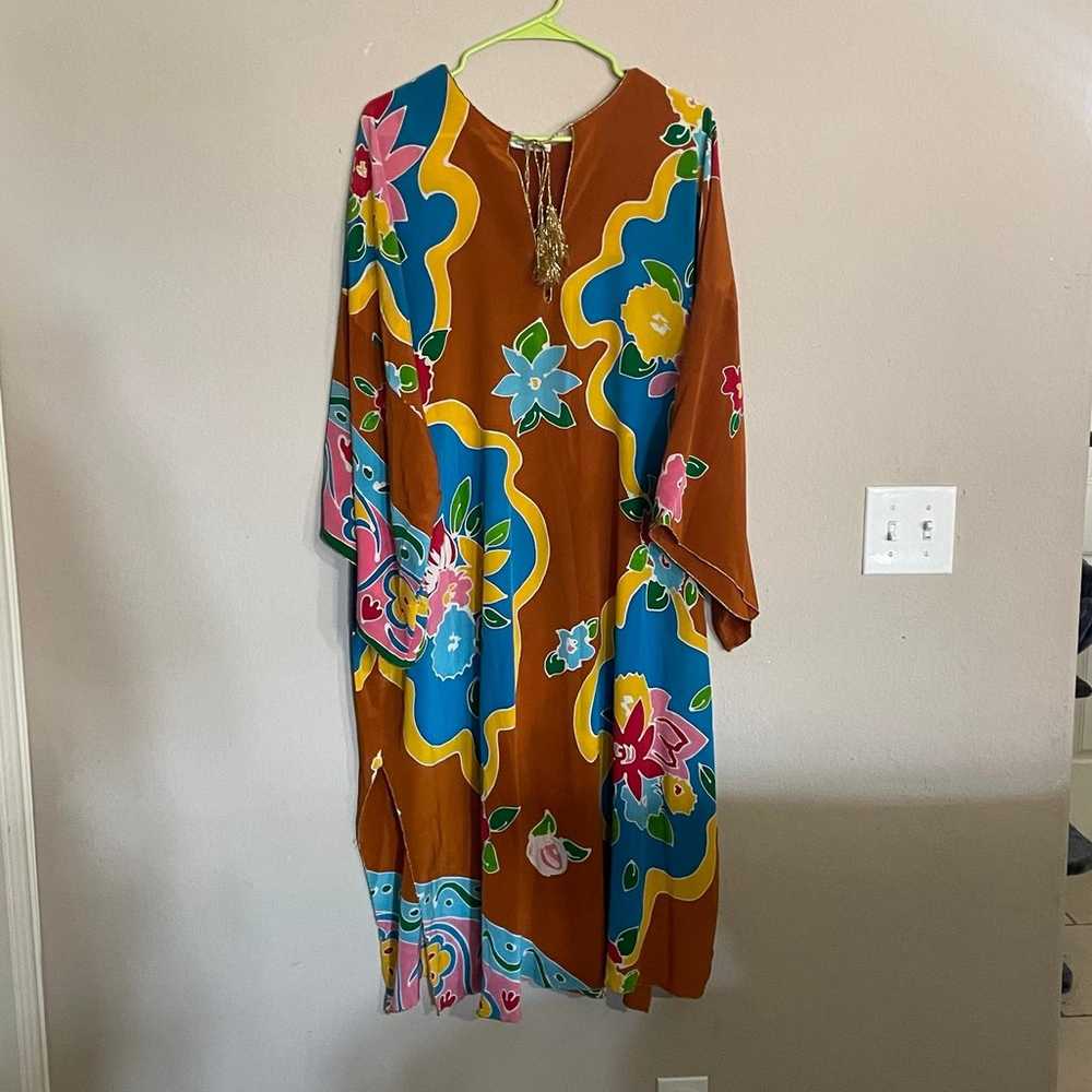 Vintage Oscar De La Renta Kimono with matching pa… - image 4