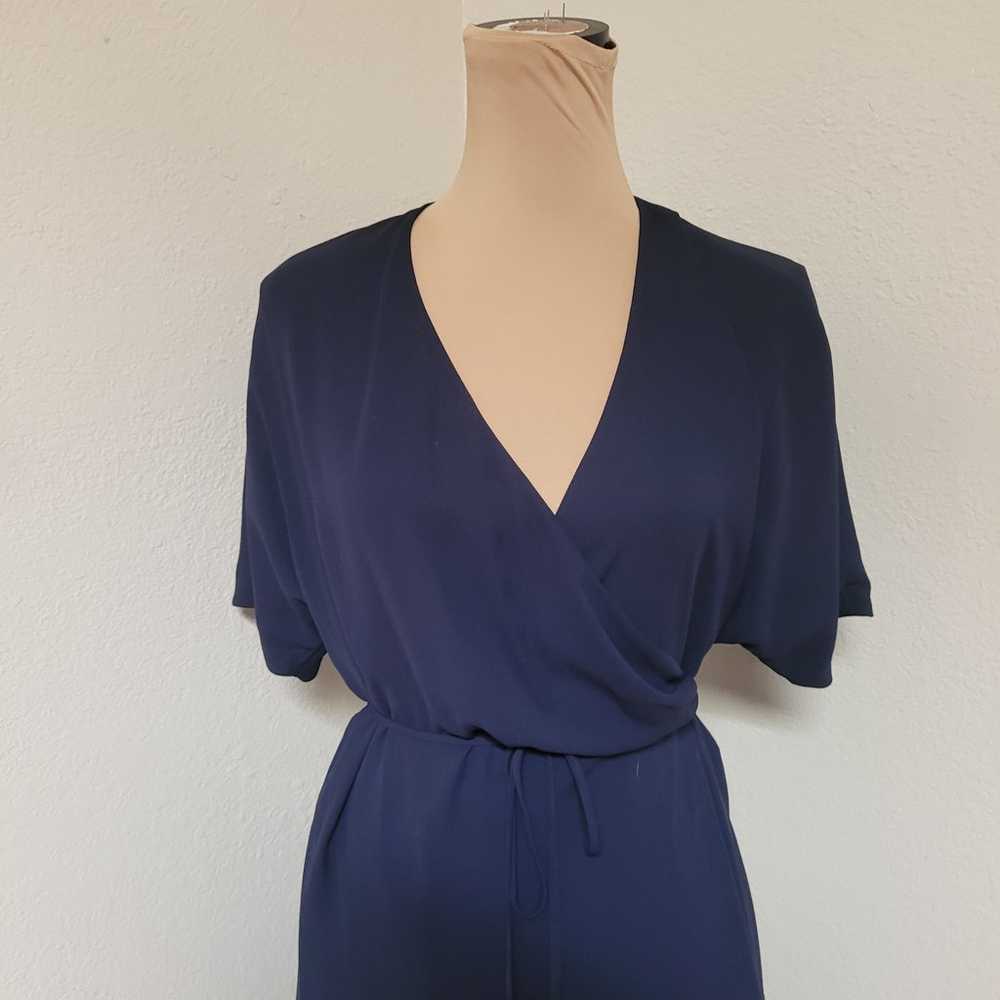 Aritzia Babaton Wallace Navy Blue Wrap Dress Size… - image 3