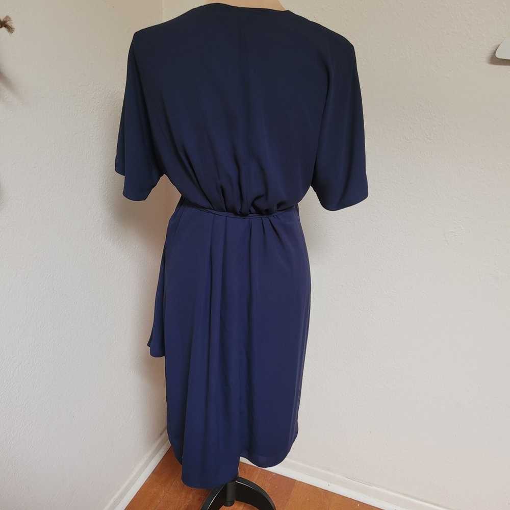 Aritzia Babaton Wallace Navy Blue Wrap Dress Size… - image 5