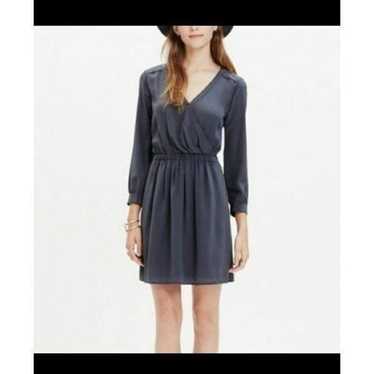 Madewell silk faux wrap dress