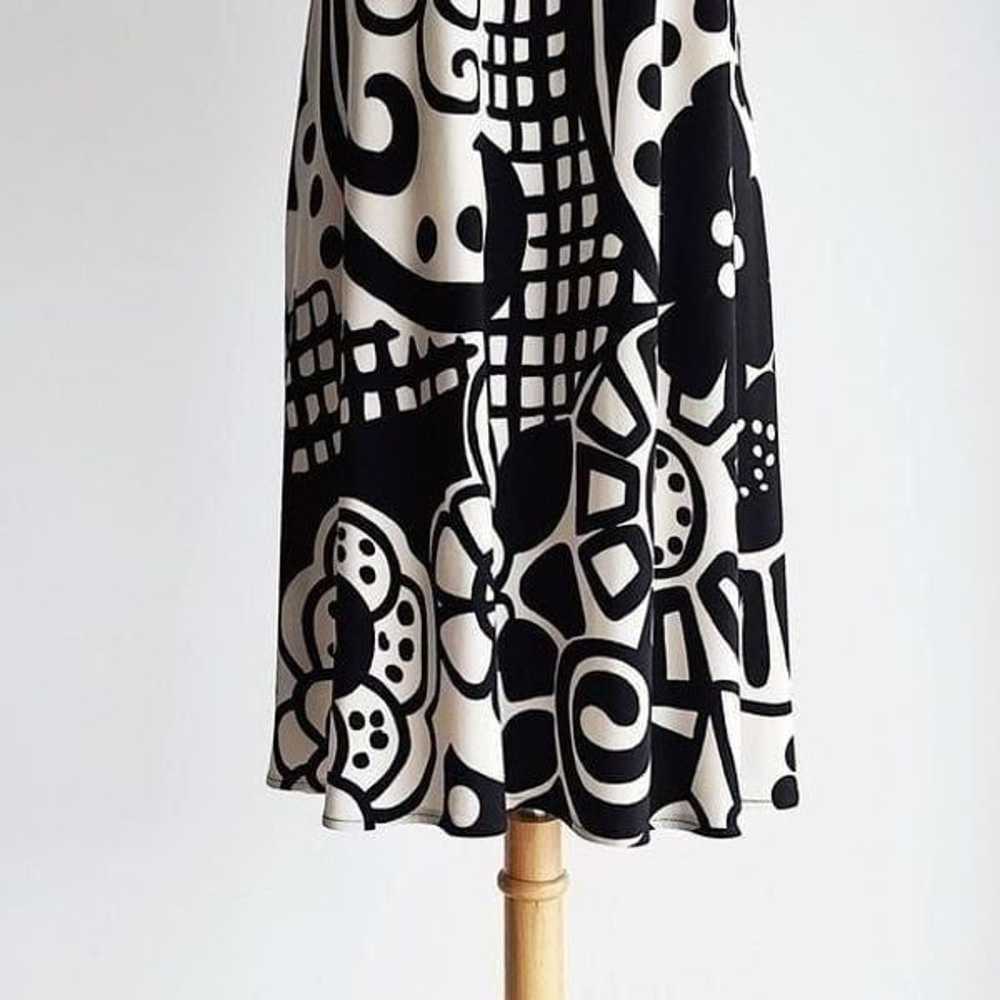 VINTAGE DONNA MORGAN | Black and Ivory Abstract F… - image 5