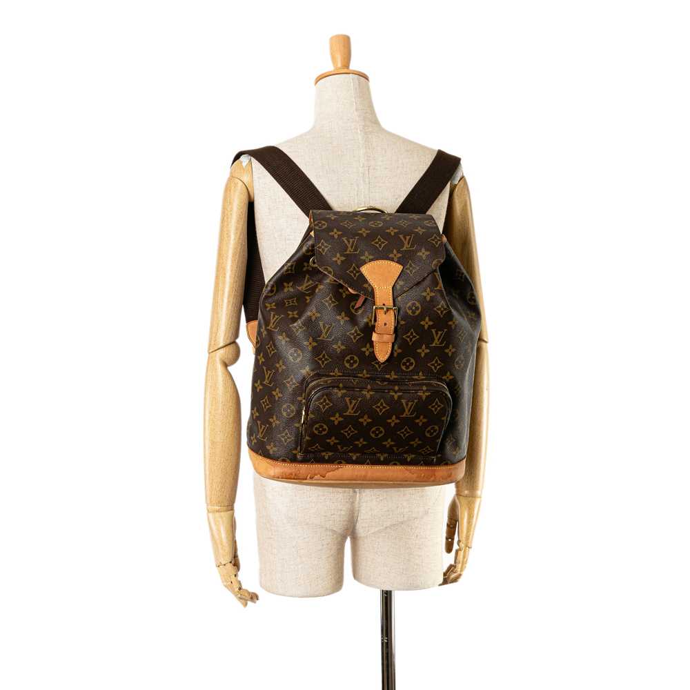 Brown Louis Vuitton Monogram Montsouris MM Backpa… - image 9