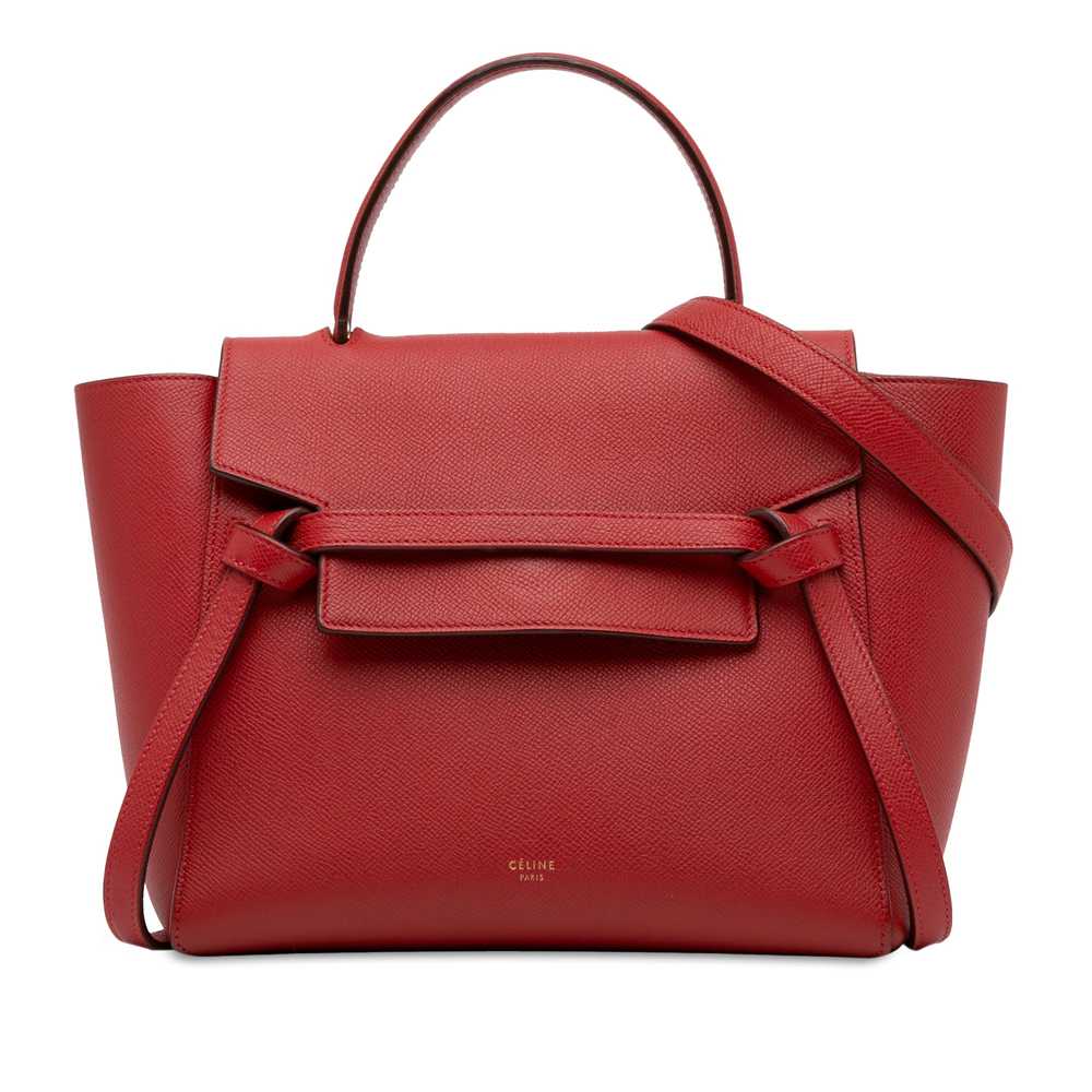 Red Celine Micro Belt Bag Satchel - image 1