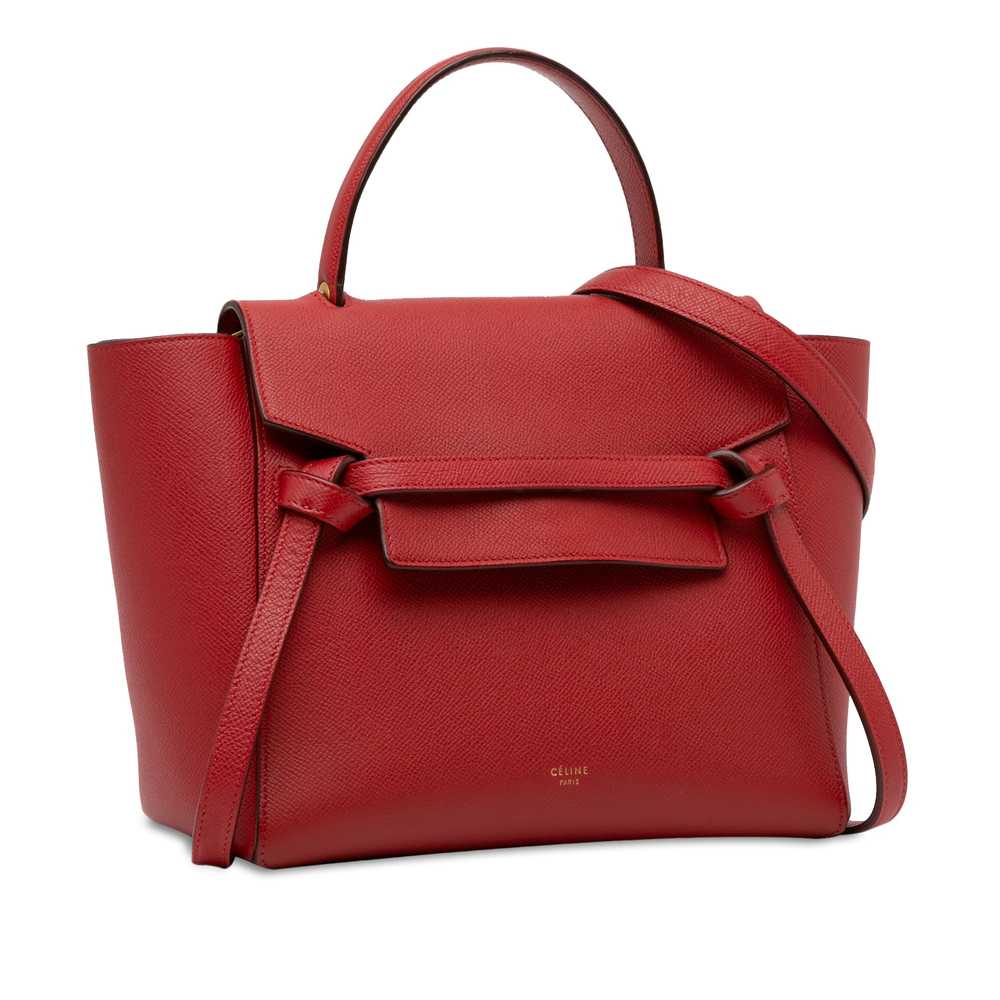 Red Celine Micro Belt Bag Satchel - image 2