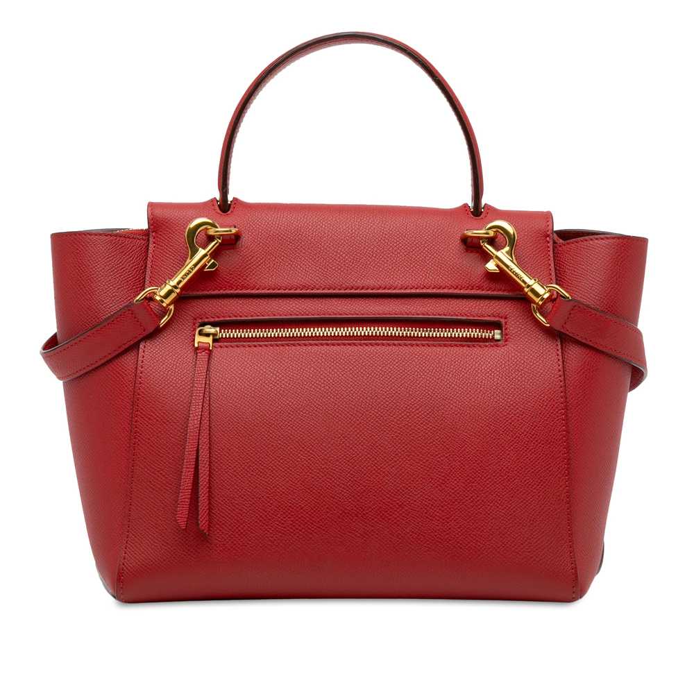 Red Celine Micro Belt Bag Satchel - image 3