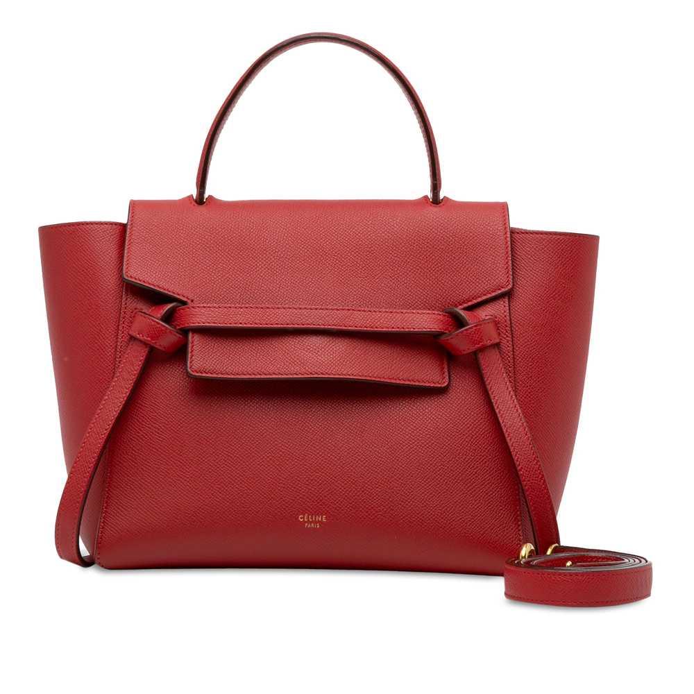 Red Celine Micro Belt Bag Satchel - image 7