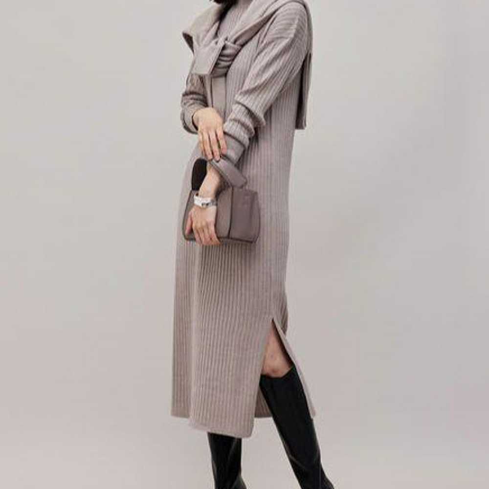 ROPE Rib Knit Slit Dress - image 5