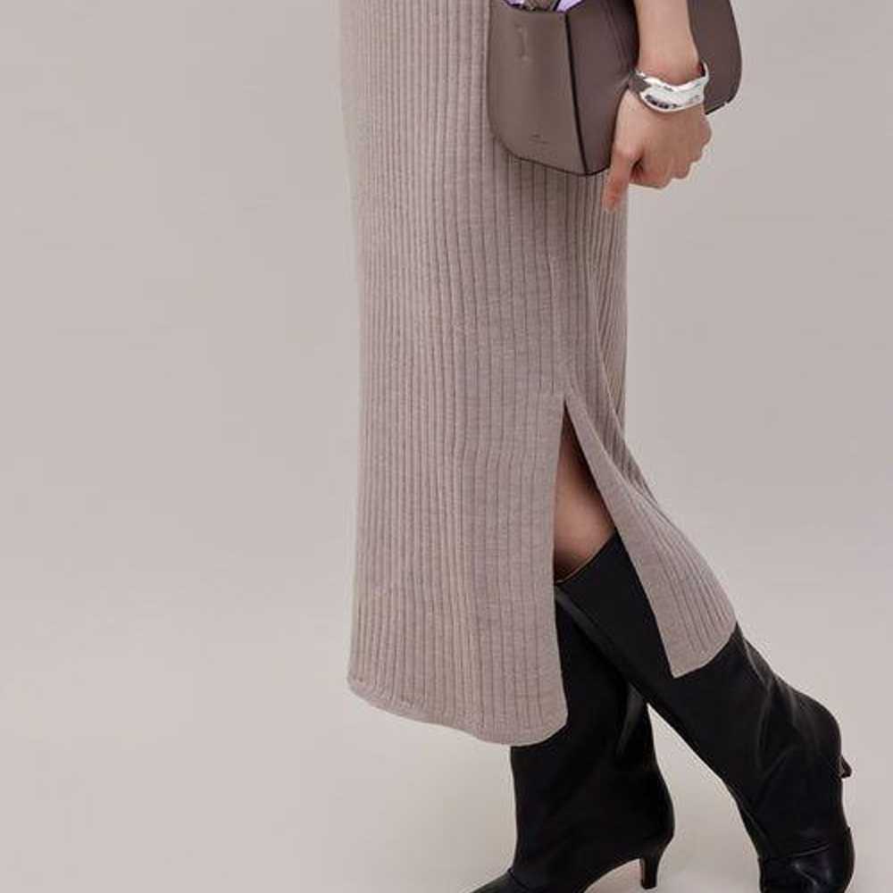 ROPE Rib Knit Slit Dress - image 6