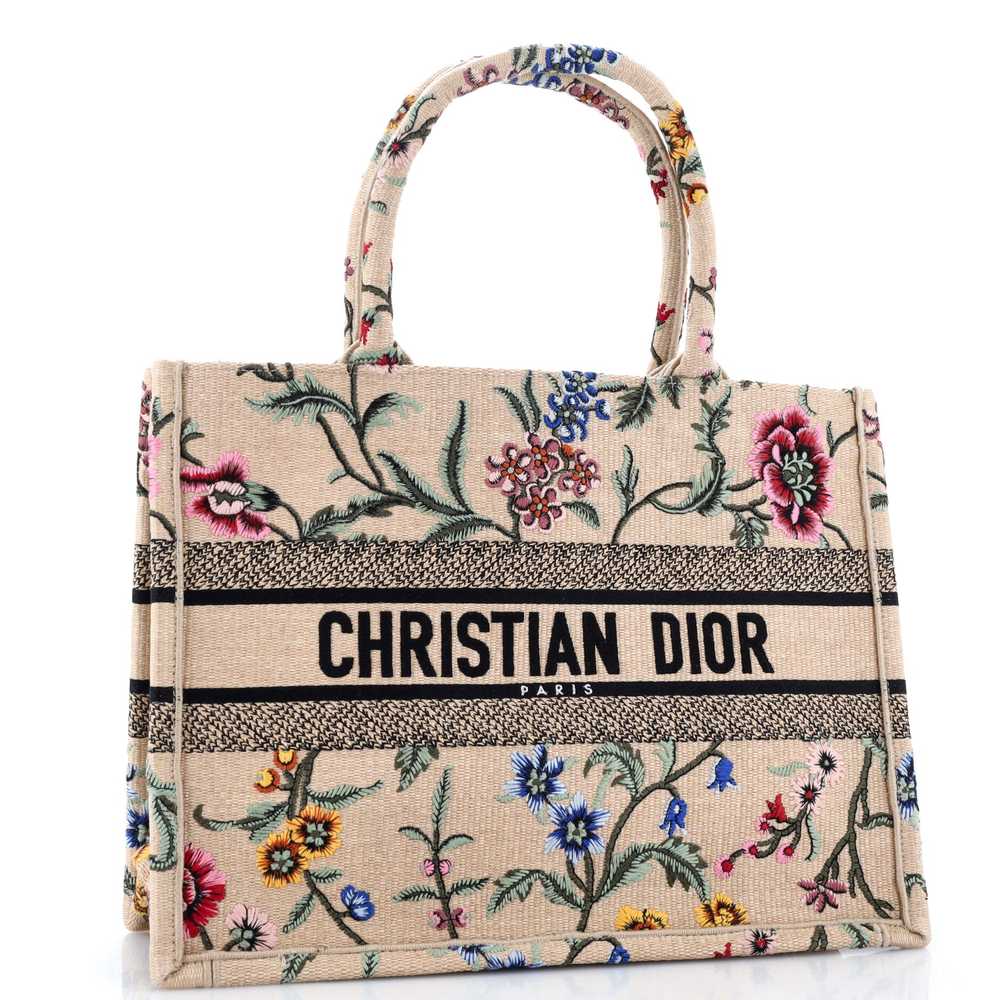 Christian Dior Book Tote Embroidered Raffia Medium - image 2