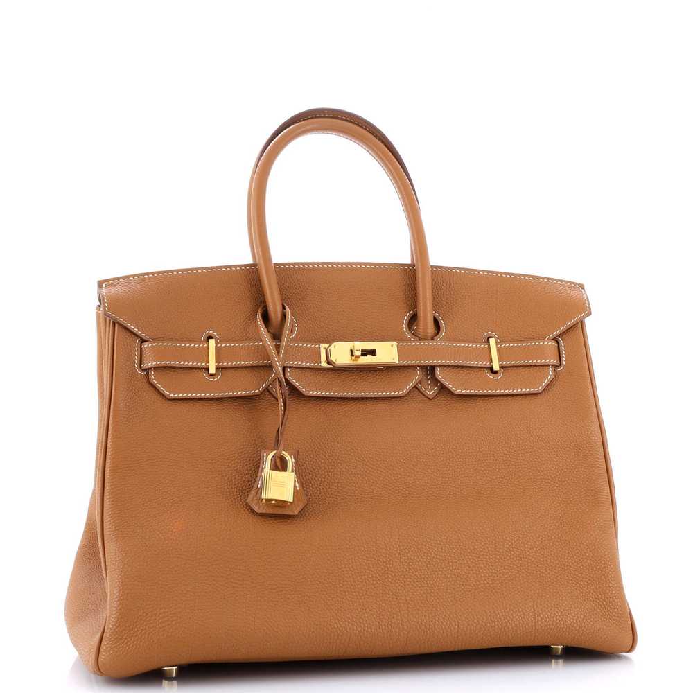 Hermes Birkin Handbag Gold Togo with Gold Hardwar… - image 3