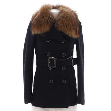 GUCCI Women's Double Breasted Belted Chain Peacoat