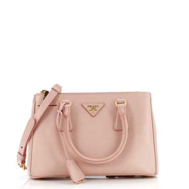 PRADA Double Zip Lux Tote Saffiano Leather Mini