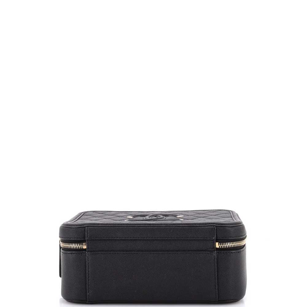 CHANEL Filigree Vanity Case Quilted Caviar Large - image 4