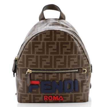 FENDI Mania Logo Backpack Zucca Coated Canvas Mini