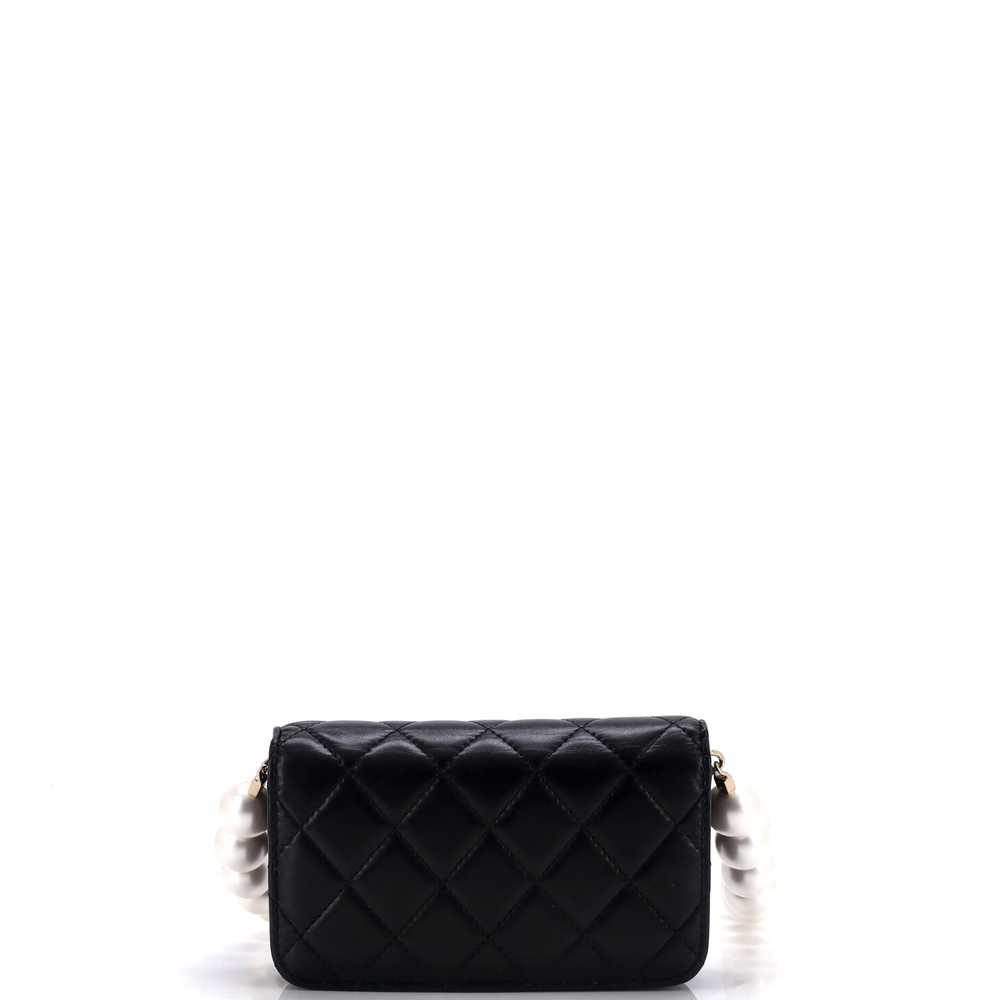 CHANEL Pearl Strap CC Wallet on Chain Quilted Cal… - image 4