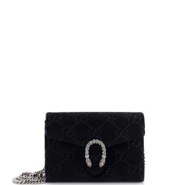 GUCCI Dionysus Chain Wallet GG Velvet Small