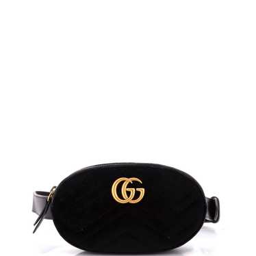 GUCCI GG Marmont Belt Bag Matelasse Velvet