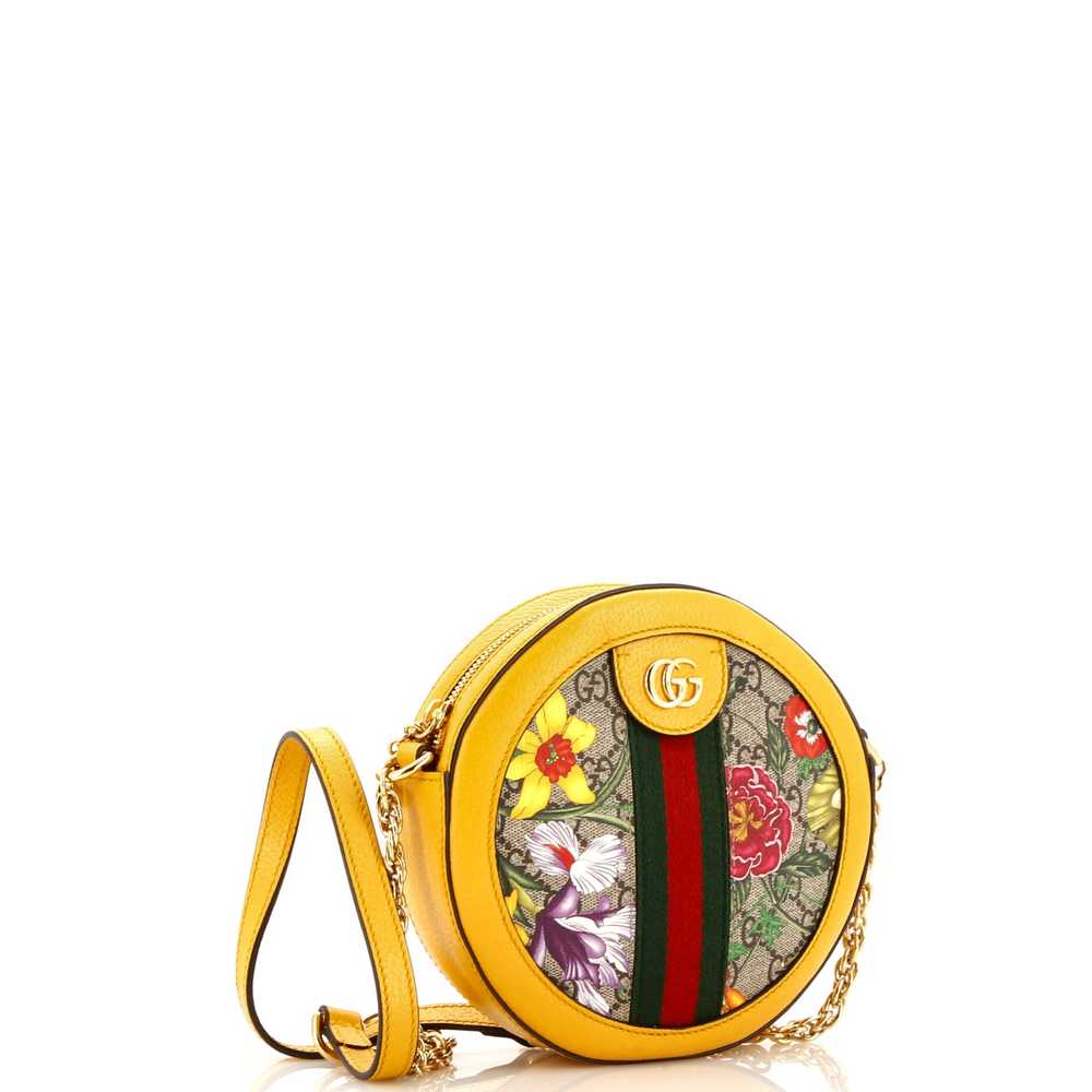 GUCCI Ophidia Round Shoulder Bag Flora GG Coated … - image 2