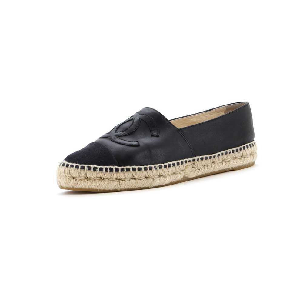 CHANEL Women's CC Cap Toe Espadrilles Leather - image 1