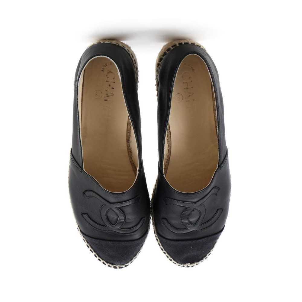 CHANEL Women's CC Cap Toe Espadrilles Leather - image 2