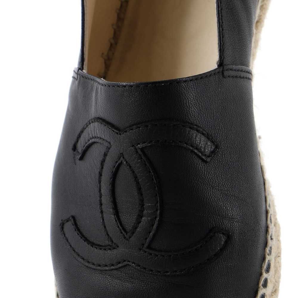 CHANEL Women's CC Cap Toe Espadrilles Leather - image 5