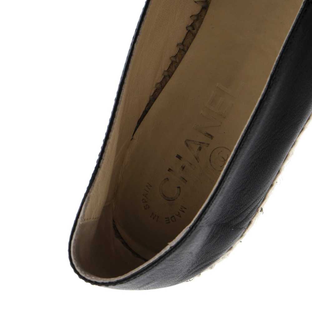 CHANEL Women's CC Cap Toe Espadrilles Leather - image 6