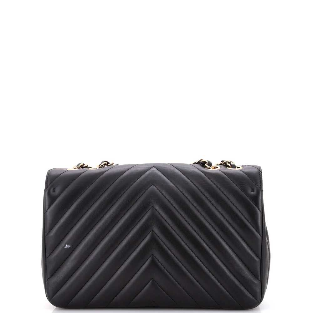 CHANEL Statement Flap Bag Chevron Calfskin Medium - image 4