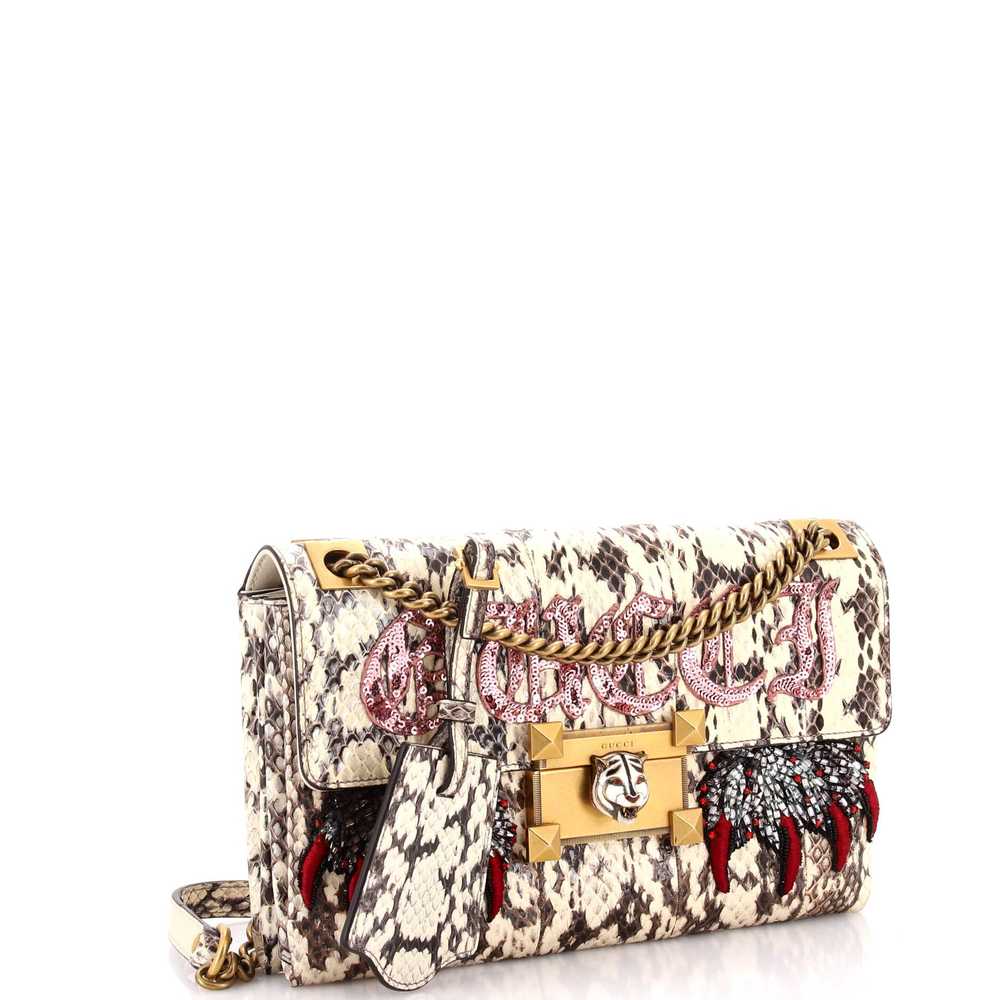 GUCCI Osiride Shoulder Bag Embellished Snakeskin … - image 2