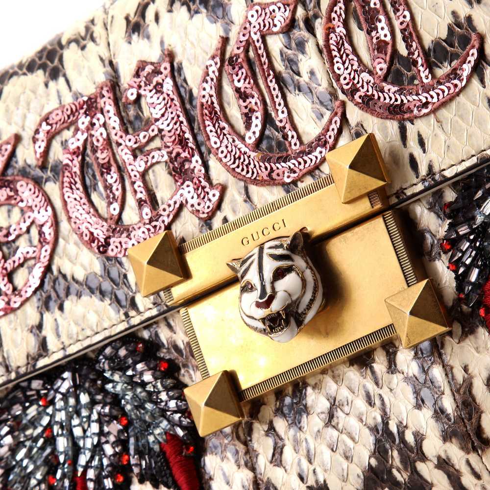 GUCCI Osiride Shoulder Bag Embellished Snakeskin … - image 7