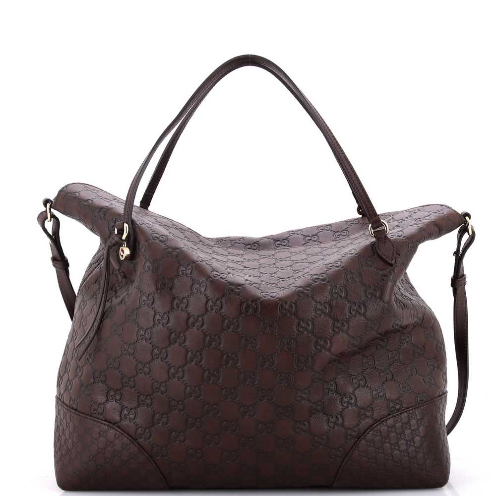 GUCCI Bree Convertible Top Handle Bag Guccissima … - image 1