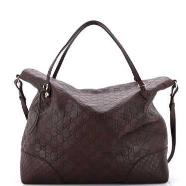 GUCCI Bree Convertible Top Handle Bag Guccissima … - image 1