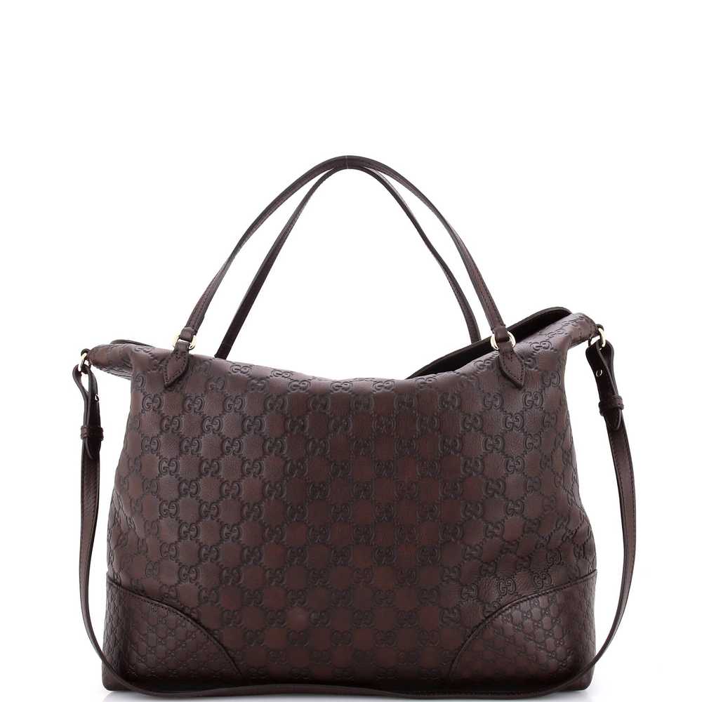 GUCCI Bree Convertible Top Handle Bag Guccissima … - image 3