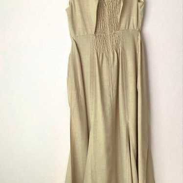 Haute couture linen backless sleeveless one-piece… - image 1