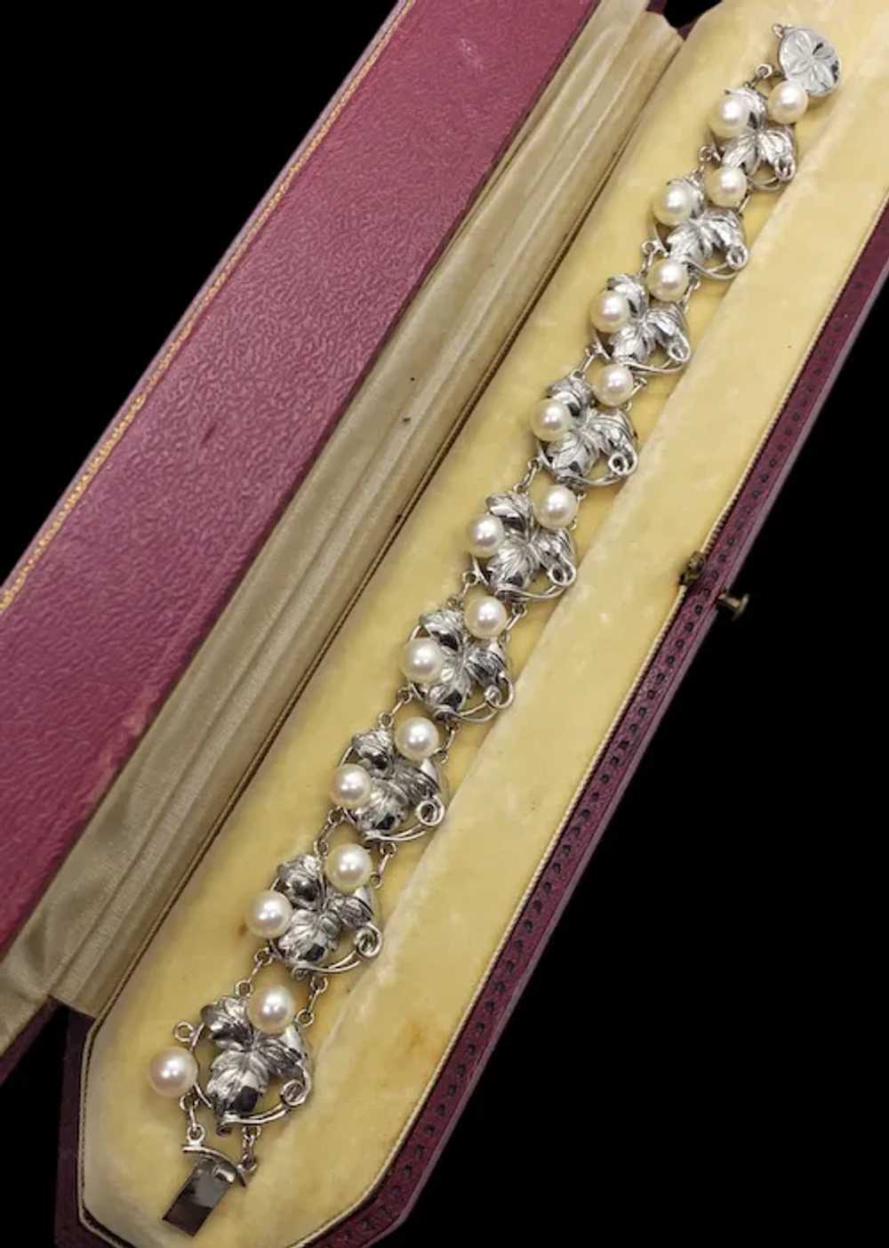 Antique 925 Sterling Silver Genuine Akoya Saltwat… - image 2