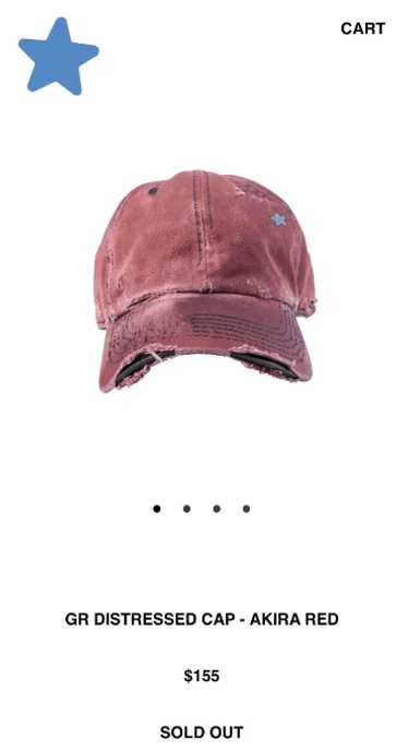 Greg Ross Greg Ross Distressed Cap - Akira Red