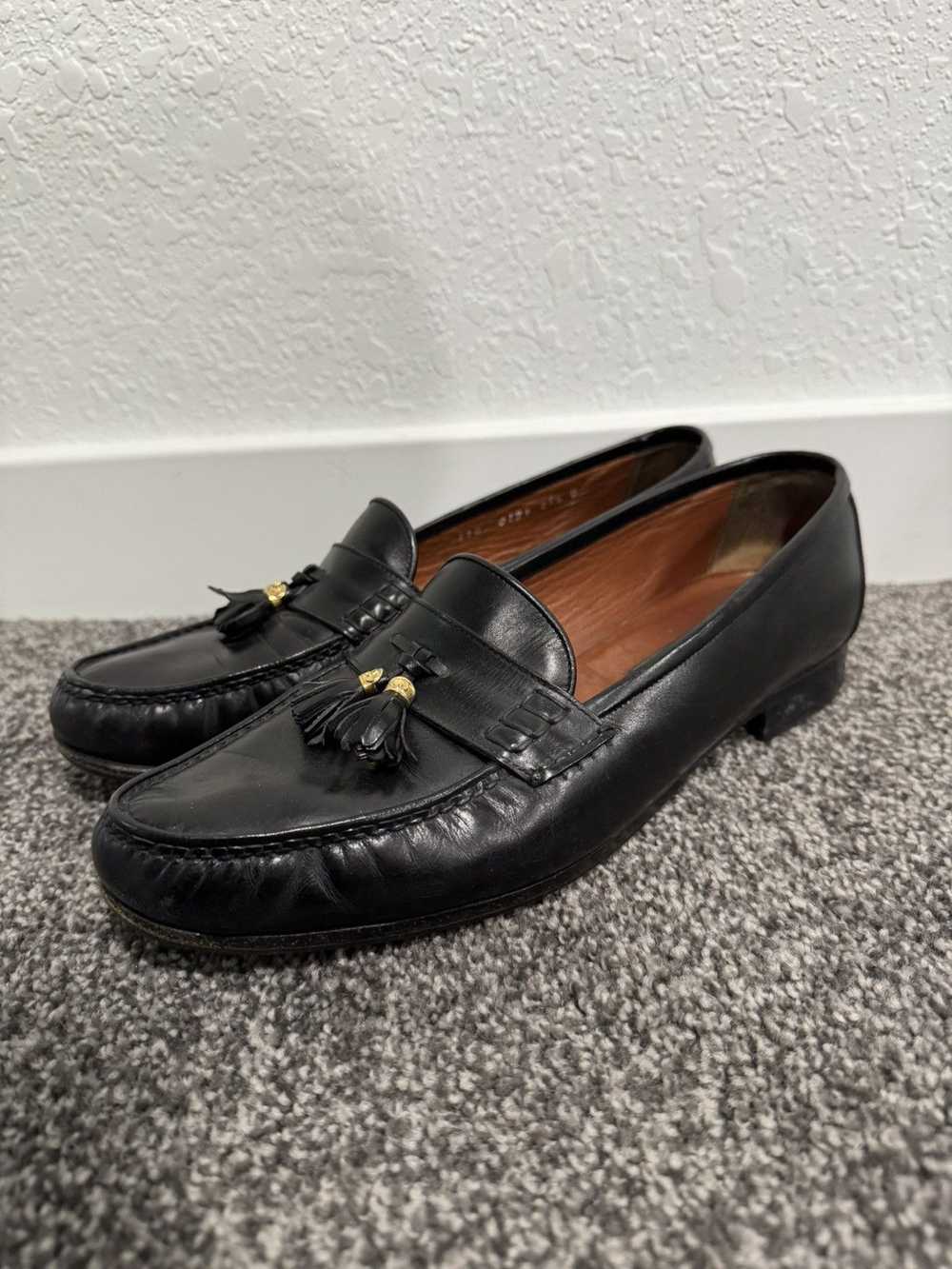 Gucci × Vintage Vintage Gucci Loafers - Black Lea… - image 2