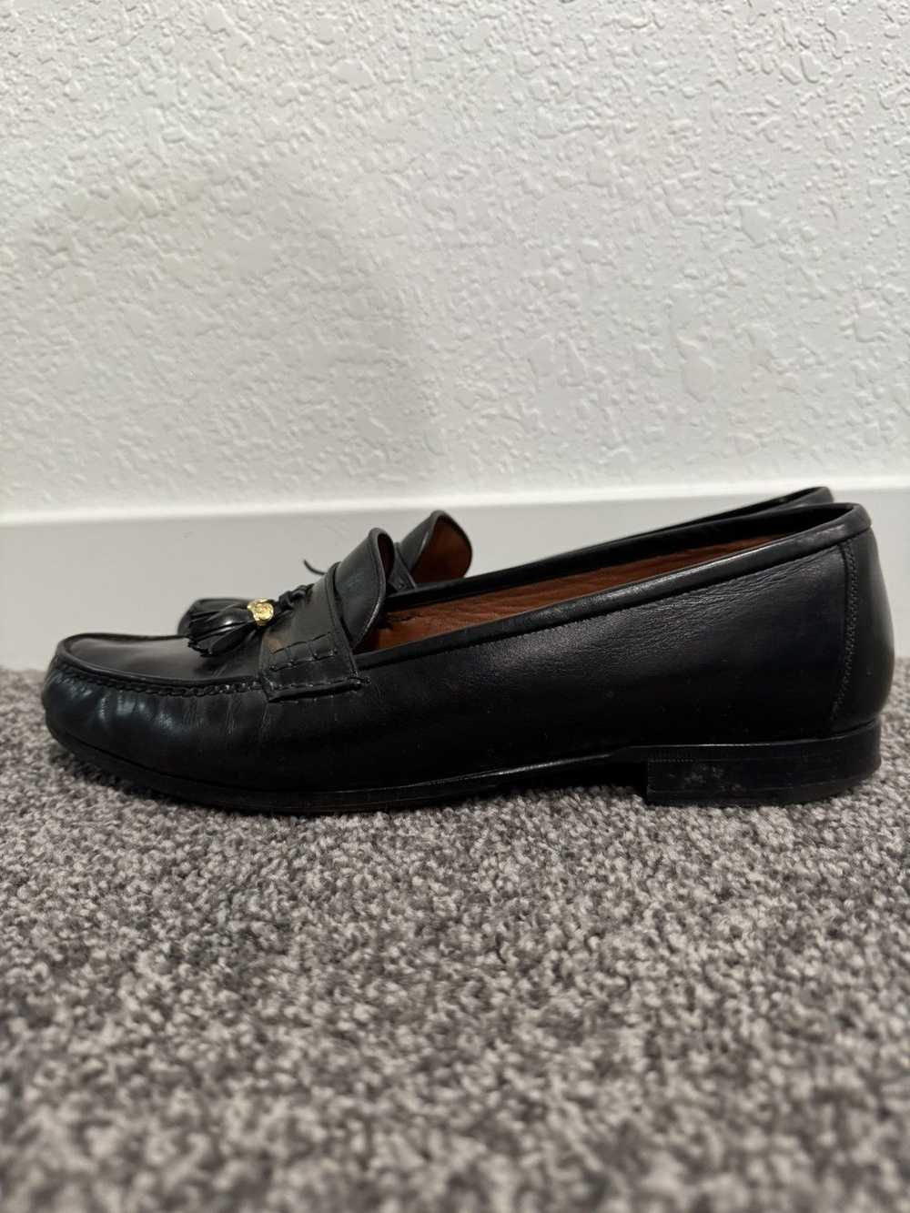 Gucci × Vintage Vintage Gucci Loafers - Black Lea… - image 3