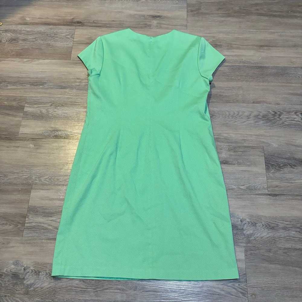 J. McLaughlin Mod Look Green Sheath Dress Size 14 - image 3