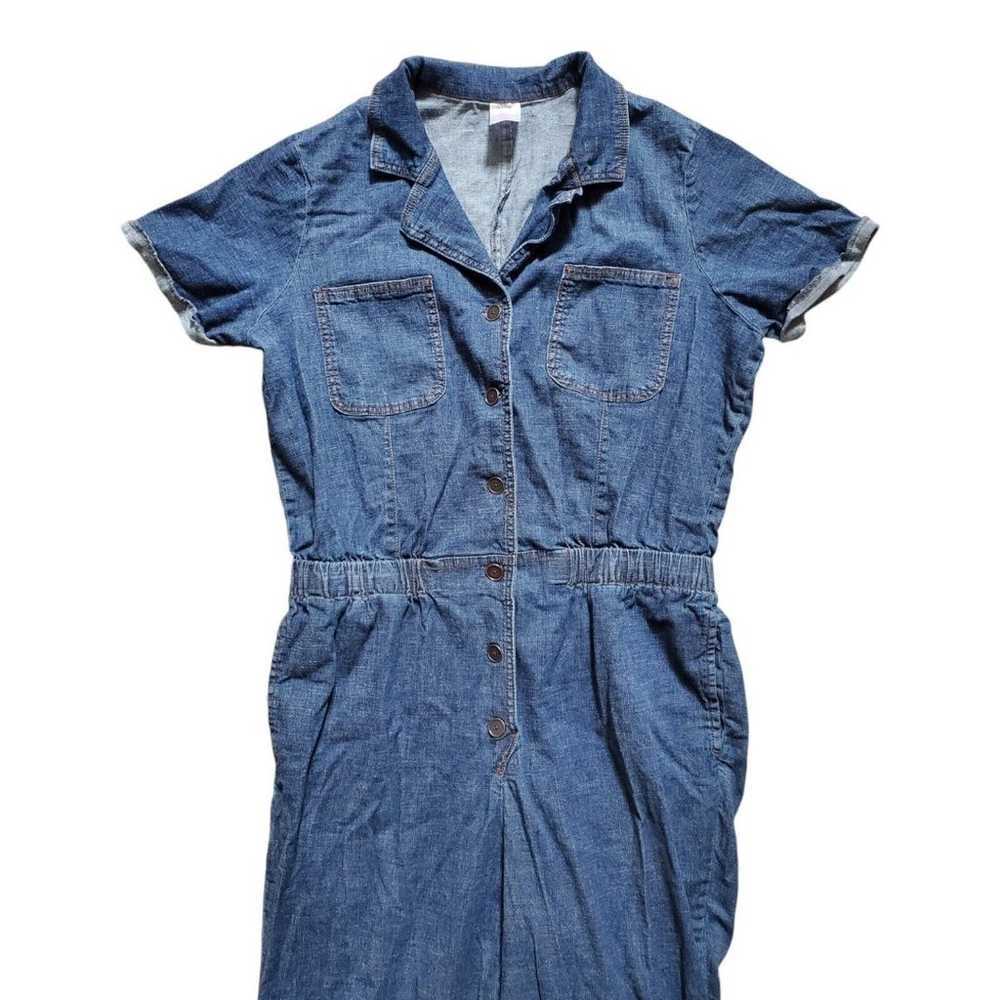 Blue Denim Coveralls Women XL Short Sleeve Utilit… - image 2