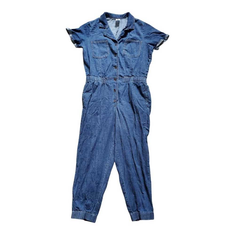 Blue Denim Coveralls Women XL Short Sleeve Utilit… - image 5