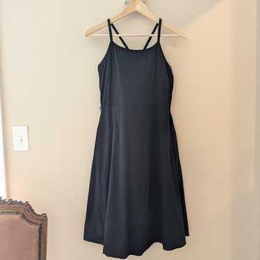 pact fit and flare dress black midi medium - image 1