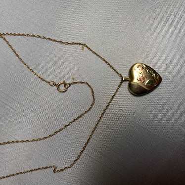 14kt GF Heart locket necklace - image 1