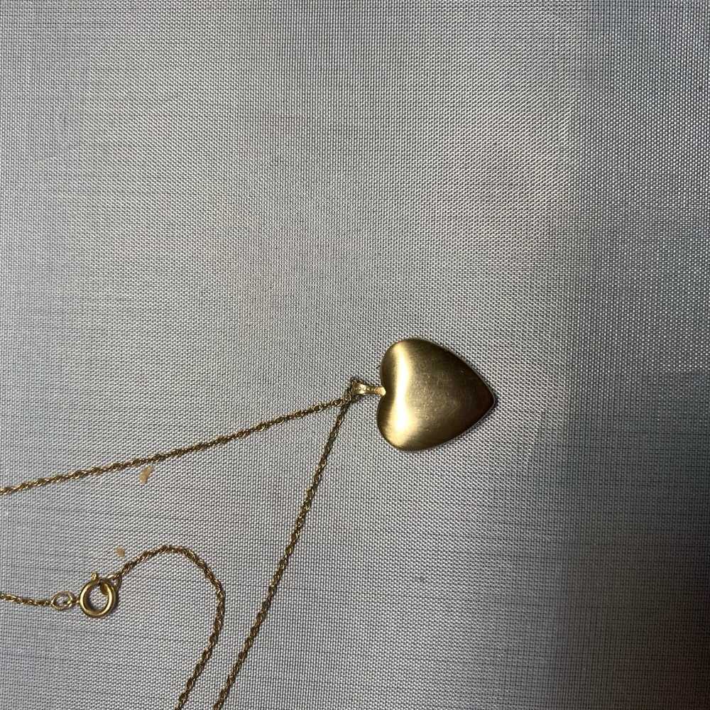 14kt GF Heart locket necklace - image 5