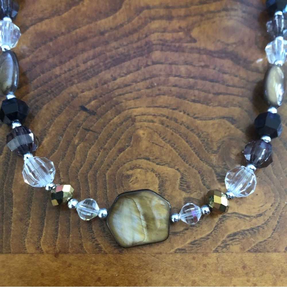 Handcrafted repurpose tiger eye faceted crystal b… - image 3