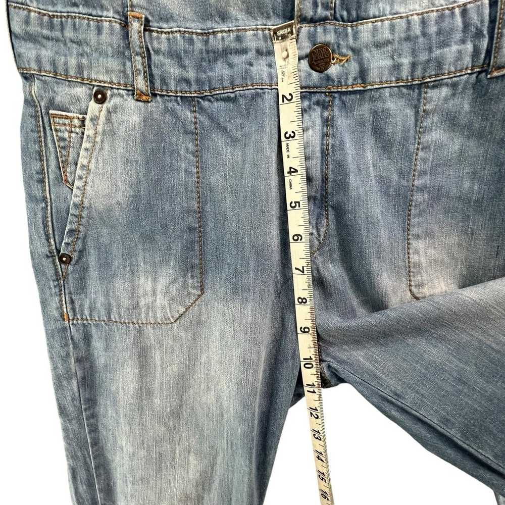 Mango MNG Jeans Jumpsuit Womens S Blue Wash Pocke… - image 9