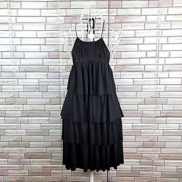 Frederick's of Hollywood black midi party dress S… - image 1