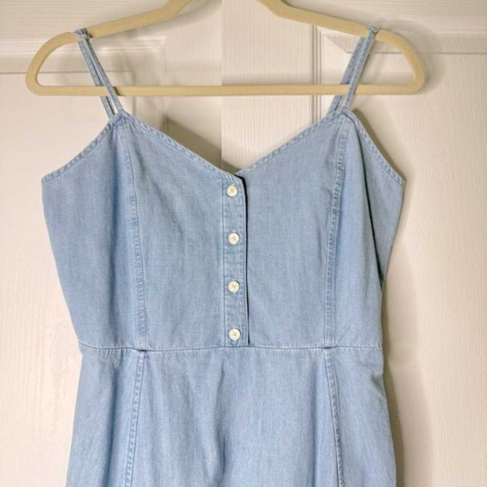 GAP 100% Cotton Denim Mini Dress Fit & Flare Smoc… - image 5