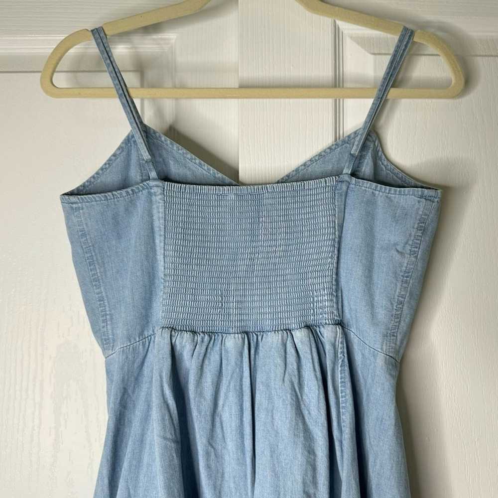 GAP 100% Cotton Denim Mini Dress Fit & Flare Smoc… - image 7