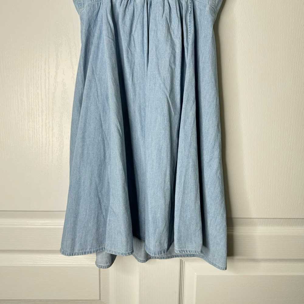 GAP 100% Cotton Denim Mini Dress Fit & Flare Smoc… - image 8